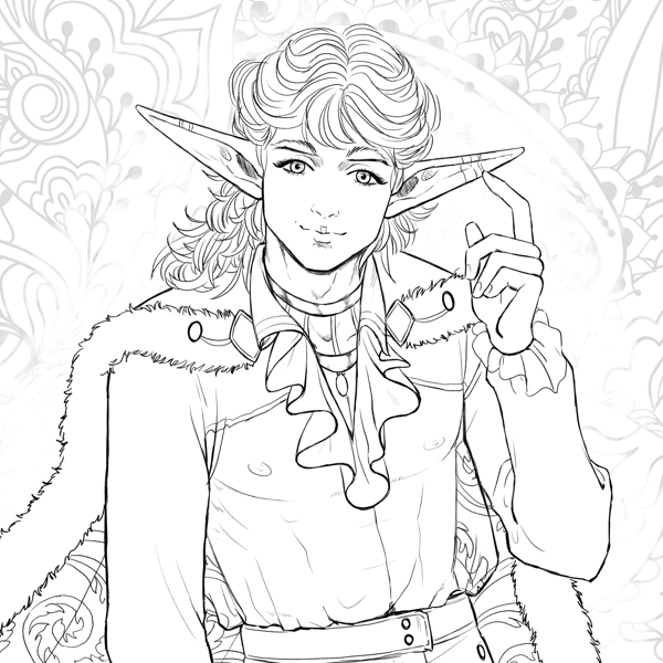 Elf Coloring Page